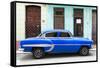 Cuba Fuerte Collection - 66 Street Havana Blue Car-Philippe Hugonnard-Framed Stretched Canvas