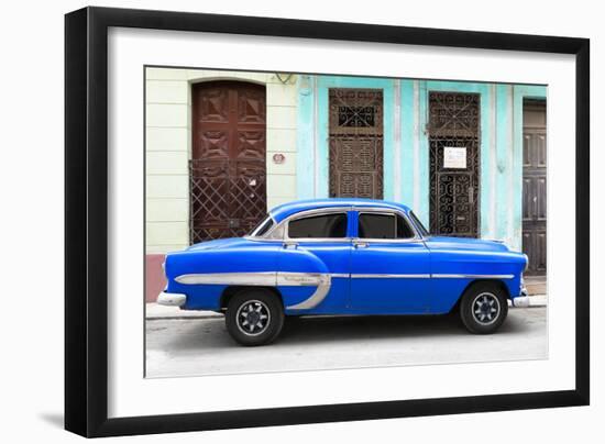 Cuba Fuerte Collection - 66 Street Havana Blue Car-Philippe Hugonnard-Framed Premium Photographic Print