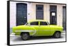 Cuba Fuerte Collection - 66 Street Havana Lime Green Car-Philippe Hugonnard-Framed Stretched Canvas