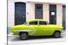 Cuba Fuerte Collection - 66 Street Havana Lime Green Car-Philippe Hugonnard-Stretched Canvas