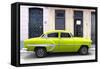 Cuba Fuerte Collection - 66 Street Havana Lime Green Car-Philippe Hugonnard-Framed Stretched Canvas