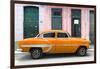Cuba Fuerte Collection - 66 Street Havana Orange Car-Philippe Hugonnard-Framed Photographic Print