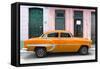 Cuba Fuerte Collection - 66 Street Havana Orange Car-Philippe Hugonnard-Framed Stretched Canvas