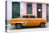 Cuba Fuerte Collection - 66 Street Havana Orange Car-Philippe Hugonnard-Stretched Canvas