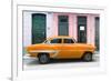 Cuba Fuerte Collection - 66 Street Havana Orange Car-Philippe Hugonnard-Framed Photographic Print