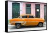 Cuba Fuerte Collection - 66 Street Havana Orange Car-Philippe Hugonnard-Framed Stretched Canvas