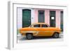 Cuba Fuerte Collection - 66 Street Havana Orange Car-Philippe Hugonnard-Framed Photographic Print