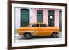 Cuba Fuerte Collection - 66 Street Havana Orange Car-Philippe Hugonnard-Framed Photographic Print