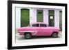 Cuba Fuerte Collection - 66 Street Havana Pink Car-Philippe Hugonnard-Framed Photographic Print