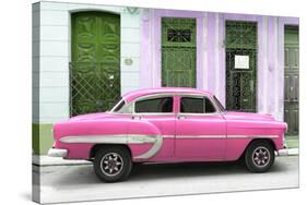 Cuba Fuerte Collection - 66 Street Havana Pink Car-Philippe Hugonnard-Stretched Canvas