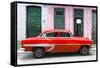 Cuba Fuerte Collection - 66 Street Havana Red Car-Philippe Hugonnard-Framed Stretched Canvas