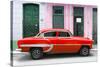 Cuba Fuerte Collection - 66 Street Havana Red Car-Philippe Hugonnard-Stretched Canvas