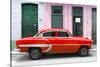 Cuba Fuerte Collection - 66 Street Havana Red Car-Philippe Hugonnard-Stretched Canvas