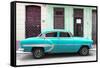 Cuba Fuerte Collection - 66 Street Havana Turquoise Car-Philippe Hugonnard-Framed Stretched Canvas