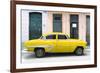 Cuba Fuerte Collection - 66 Street Havana Yellow Car-Philippe Hugonnard-Framed Photographic Print