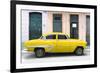 Cuba Fuerte Collection - 66 Street Havana Yellow Car-Philippe Hugonnard-Framed Photographic Print