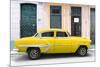 Cuba Fuerte Collection - 66 Street Havana Yellow Car-Philippe Hugonnard-Mounted Photographic Print