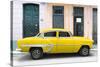 Cuba Fuerte Collection - 66 Street Havana Yellow Car-Philippe Hugonnard-Stretched Canvas