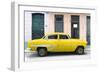 Cuba Fuerte Collection - 66 Street Havana Yellow Car-Philippe Hugonnard-Framed Photographic Print