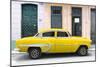 Cuba Fuerte Collection - 66 Street Havana Yellow Car-Philippe Hugonnard-Mounted Photographic Print