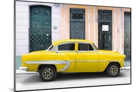 Cuba Fuerte Collection - 66 Street Havana Yellow Car-Philippe Hugonnard-Mounted Photographic Print