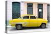 Cuba Fuerte Collection - 66 Street Havana Yellow Car-Philippe Hugonnard-Stretched Canvas