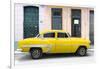 Cuba Fuerte Collection - 66 Street Havana Yellow Car-Philippe Hugonnard-Framed Photographic Print