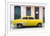 Cuba Fuerte Collection - 66 Street Havana Yellow Car-Philippe Hugonnard-Framed Photographic Print