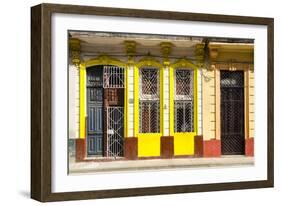 Cuba Fuerte Collection - 708 Street Yellow Facade-Philippe Hugonnard-Framed Photographic Print