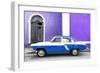 Cuba Fuerte Collection - American Classic Car White and Blue-Philippe Hugonnard-Framed Photographic Print