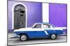 Cuba Fuerte Collection - American Classic Car White and Blue-Philippe Hugonnard-Mounted Photographic Print