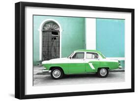 Cuba Fuerte Collection - American Classic Car White and Green-Philippe Hugonnard-Framed Photographic Print