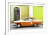 Cuba Fuerte Collection - American Classic Car White and Orange-Philippe Hugonnard-Framed Photographic Print