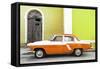 Cuba Fuerte Collection - American Classic Car White and Orange-Philippe Hugonnard-Framed Stretched Canvas