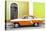 Cuba Fuerte Collection - American Classic Car White and Orange-Philippe Hugonnard-Stretched Canvas