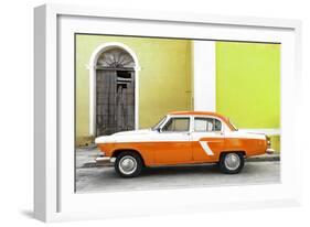 Cuba Fuerte Collection - American Classic Car White and Orange-Philippe Hugonnard-Framed Photographic Print