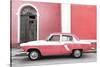 Cuba Fuerte Collection - American Classic Car White and Pink-Philippe Hugonnard-Stretched Canvas