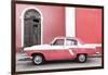 Cuba Fuerte Collection - American Classic Car White and Pink-Philippe Hugonnard-Framed Photographic Print