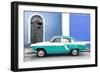 Cuba Fuerte Collection - American Classic Car White and Turquoise-Philippe Hugonnard-Framed Photographic Print