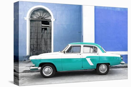 Cuba Fuerte Collection - American Classic Car White and Turquoise-Philippe Hugonnard-Stretched Canvas