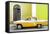 Cuba Fuerte Collection - American Classic Car White and Yellow-Philippe Hugonnard-Framed Stretched Canvas