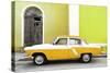Cuba Fuerte Collection - American Classic Car White and Yellow-Philippe Hugonnard-Stretched Canvas