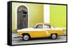 Cuba Fuerte Collection - American Classic Car White and Yellow-Philippe Hugonnard-Framed Stretched Canvas