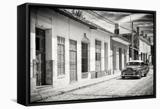 Cuba Fuerte Collection B&W - 163 Street Trinidad-Philippe Hugonnard-Framed Stretched Canvas