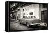 Cuba Fuerte Collection B&W - 1953 Pontiac Original Classic Car-Philippe Hugonnard-Framed Stretched Canvas