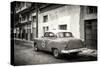 Cuba Fuerte Collection B&W - 1953 Pontiac Original Classic Car-Philippe Hugonnard-Stretched Canvas