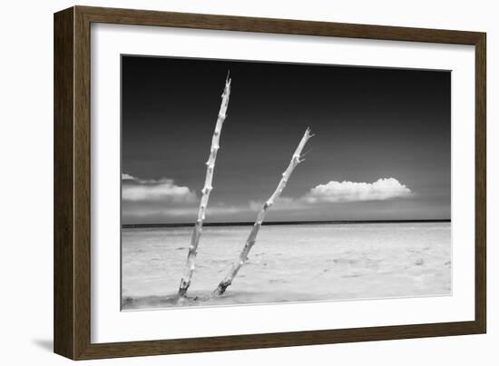 Cuba Fuerte Collection B&W - Alone in the Ocean II-Philippe Hugonnard-Framed Photographic Print