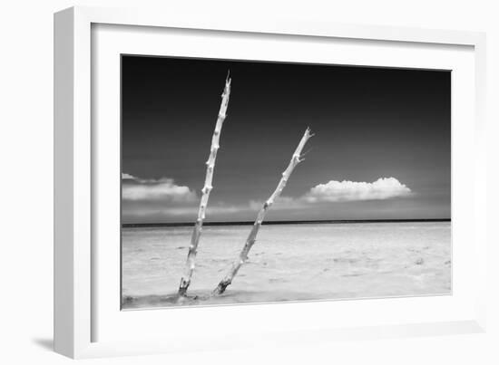 Cuba Fuerte Collection B&W - Alone in the Ocean II-Philippe Hugonnard-Framed Photographic Print