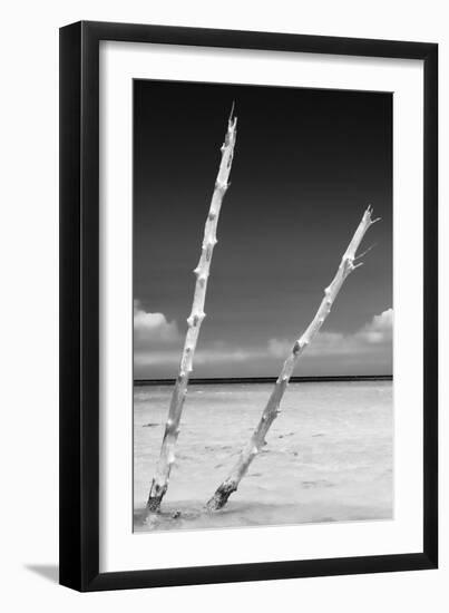 Cuba Fuerte Collection B&W - Alone in the Ocean III-Philippe Hugonnard-Framed Photographic Print