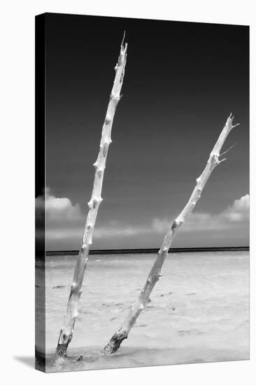 Cuba Fuerte Collection B&W - Alone in the Ocean III-Philippe Hugonnard-Stretched Canvas